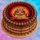 Tortenaufleger Kürbis | Geschenkband Gruselparty Spinnennetz