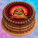Tortenaufleger Halloween Gruselparty Fototorte Zuckerpapier Kürbis 20 cm rund HW04