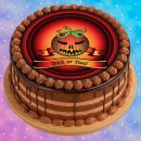 Tortenaufleger Halloween Gruselparty Fototorte Zuckerpapier Kürbis 20 cm rund HW04