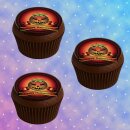 Muffinaufleger Cupcakes Muffins Halloween Zuckerpapier...