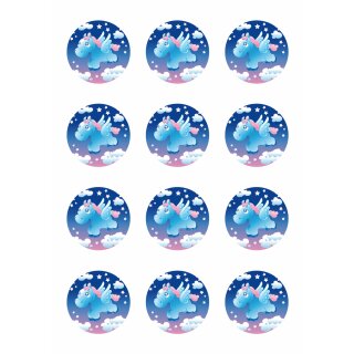 Muffinaufleger Cupcakes Muffins Zuckerpapier Kindergeburtstag Pferd Prinzessin Fee Fantasy FT01