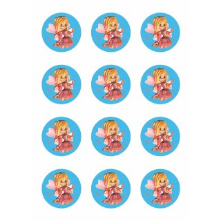 Muffinaufleger Cupcakes Muffins Zuckerpapier Kindergeburtstag Prinzessin Fee Fantasy FT02