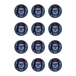 Muffinaufleger Cupcakes Muffins Kindergeburtstag Piratenparty Totenkopf Pirat Seefahrt PT02