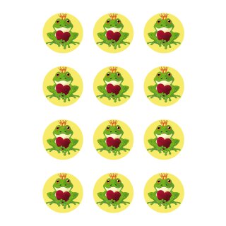 Muffinaufleger Cupcakes Muffins Kindergeburtstag Tiere Frosch FR01 (Zuckerpapier)