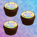 Muffinaufleger Cupcakes Muffins Kindergeburtstag Tiere Elefant EL01 (Zuckerpapier)