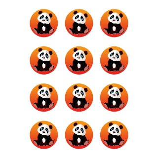 Muffinaufleger Cupcakes Muffins Kindergeburtstag Tiere Panda PA01 (Zuckerpapier)