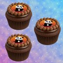 Muffinaufleger Cupcakes Muffins Kindergeburtstag Tiere Panda PB01 (Zuckerpapier)