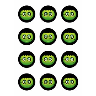 Muffinaufleger Cupcakes Muffins Halloween Zuckerpapier Smileys HW08