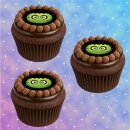 Muffinaufleger Cupcakes Muffins Halloween Zuckerpapier Smileys HW08