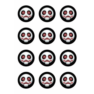 Muffinaufleger Cupcakes Muffins Halloween Zuckerpapier Smiley SAW HW11