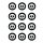Muffinaufleger Cupcakes Muffins Halloween Zuckerpapier Smiley Scream HW12