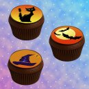 Muffinaufleger Cupcakes Muffins Halloween Zuckerpapier HW05