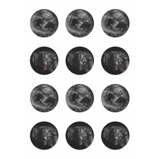 Muffinaufleger Cupcakes Muffins Halloween Zuckerpapier Werwolf HW18