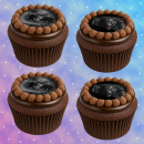 Muffinaufleger Cupcakes Muffins Halloween Zuckerpapier Werwolf HW18