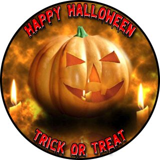 Tortenaufleger Halloween Gruselparty Fototorte Kürbis 20cm rund HW16