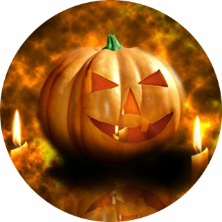 Tortenaufleger Halloween Gruselparty Fototorte Kürbis 20cm rund HW16