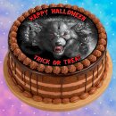 Tortenaufleger Halloween Gruselparty Fototorte Werwolf rund 20 cm HW17