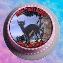 Tortenaufleger Halloween Gruselparty Fototorte schwarze...