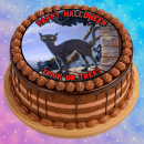 Tortenaufleger Halloween Gruselparty Fototorte schwarze Katze rund 20 cm HW19