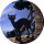 Tortenaufleger Halloween Gruselparty Fototorte schwarze Katze rund 20 cm HW19