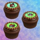 Muffinaufleger Cupcakes Muffins Kindergeburtstag Piratenparty Totenkopf Pirat Seefahrt PT03