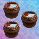 Muffinaufleger Cupcakes Muffins Zuckerpapier Hochzeit Rose Ringe HZ27