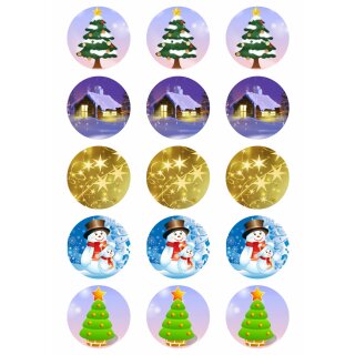 Muffinaufleger Cupcakes Muffins Kindergeburtstag Weihnachten WN01
