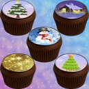 Muffinaufleger Cupcakes Muffins Kindergeburtstag Weihnachten WN01