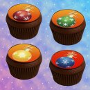 Muffinaufleger Cupcakes Muffins Kindergeburtstag Weihnachten Christbaumkugeln WN04