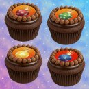Muffinaufleger Cupcakes Muffins Kindergeburtstag Weihnachten Christbaumkugeln WN04