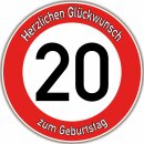 Tortenaufleger Fototorte Tortenbild Warnschild 20....