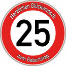 Tortenaufleger Fototorte Tortenbild Warnschild 25....