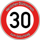 Tortenaufleger Fototorte Tortenbild Warnschild 30....