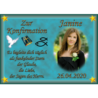 Tortenaufleger Fototorte Tortenbild zur Konfirmation DIN A4 K23