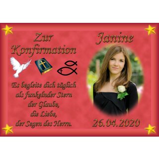 Tortenaufleger Fototorte Tortenbild zur Konfirmation DIN A5 K22