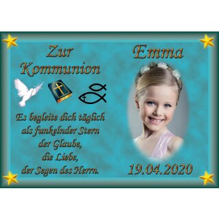 Tortenaufleger Fototorte Tortenbild zur Kommunion DIN A5 K23