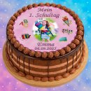 Tortenaufleger Fototorte Tortenbild Schulanfang Einschulung 1. Schultag Rund 20 cm Durchmesser SE03