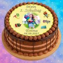 Tortenaufleger Fototorte Tortenbild Schulanfang Einschulung 1. Schultag Rund 20 cm Durchmesser SE06
