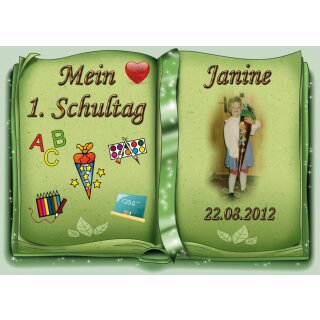 Tortenaufleger Fototorte Tortenbild Schulanfang Einschulung 1. Schultag DIN A5 SE10