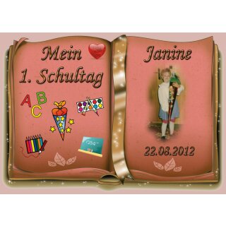 Tortenaufleger Fototorte Tortenbild Schulanfang Einschulung 1. Schultag DIN A5 SE12