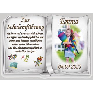 Tortenaufleger Fototorte Tortenbild Schulanfang Einschulung 1. Schultag DIN A5 SE19