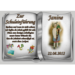 Tortenaufleger Fototorte Tortenbild Schulanfang Einschulung 1. Schultag DIN A5 SE19