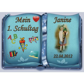 Tortenaufleger Fototorte Tortenbild Schulanfang Einschulung 1. Schultag DIN A4 SE11