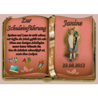 Tortenaufleger Fototorte Tortenbild Schulanfang Einschulung 1. Schultag DIN A4 SE17