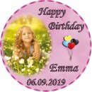 Tortenaufleger Fototorte Tortenbild zum Geburtstag Rund...