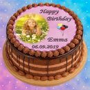 Tortenaufleger Fototorte Tortenbild zum Geburtstag Rund 14 cm G3 (Zuckerpapier)