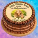 Tortenaufleger Fototorte Tortenbild zum Geburtstag Rund 14 cm G7 (Zuckerpapier)