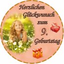 Tortenaufleger Fototorte Tortenbild zum Geburtstag Rund...