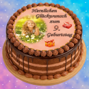 Tortenaufleger Fototorte Tortenbild zum Geburtstag Rund 20 cm G4 (Zuckerpapier)