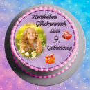 Tortenaufleger Fototorte Tortenbild zum Geburtstag Rund 20 cm G5 (Zuckerpapier)